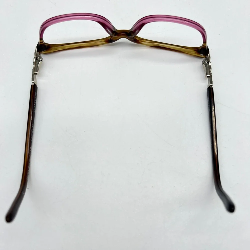Ellen Tracy CV Dhaka Brown Pink Rhinestone 52mm 16 135 Women Eyeglass Frame Only